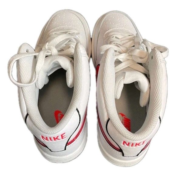 Nike Court Vision Mid White/Flash Crimson CD5436 102 Women's Size 11.5/ Men's 10 - Picture 6 of 8